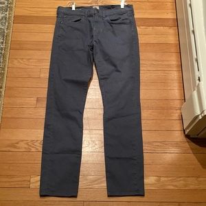 J. Crew Men’s Garment-Dyed, 5 pocket pant, size 34 x 34, blue-gray